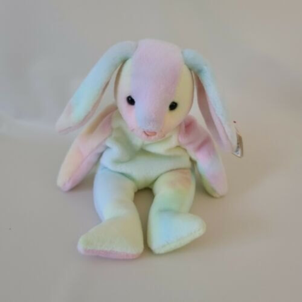 2002 Ty Beanie Baby - Hippie Pastel Easter Bunny Rabbit